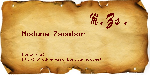 Moduna Zsombor névjegykártya